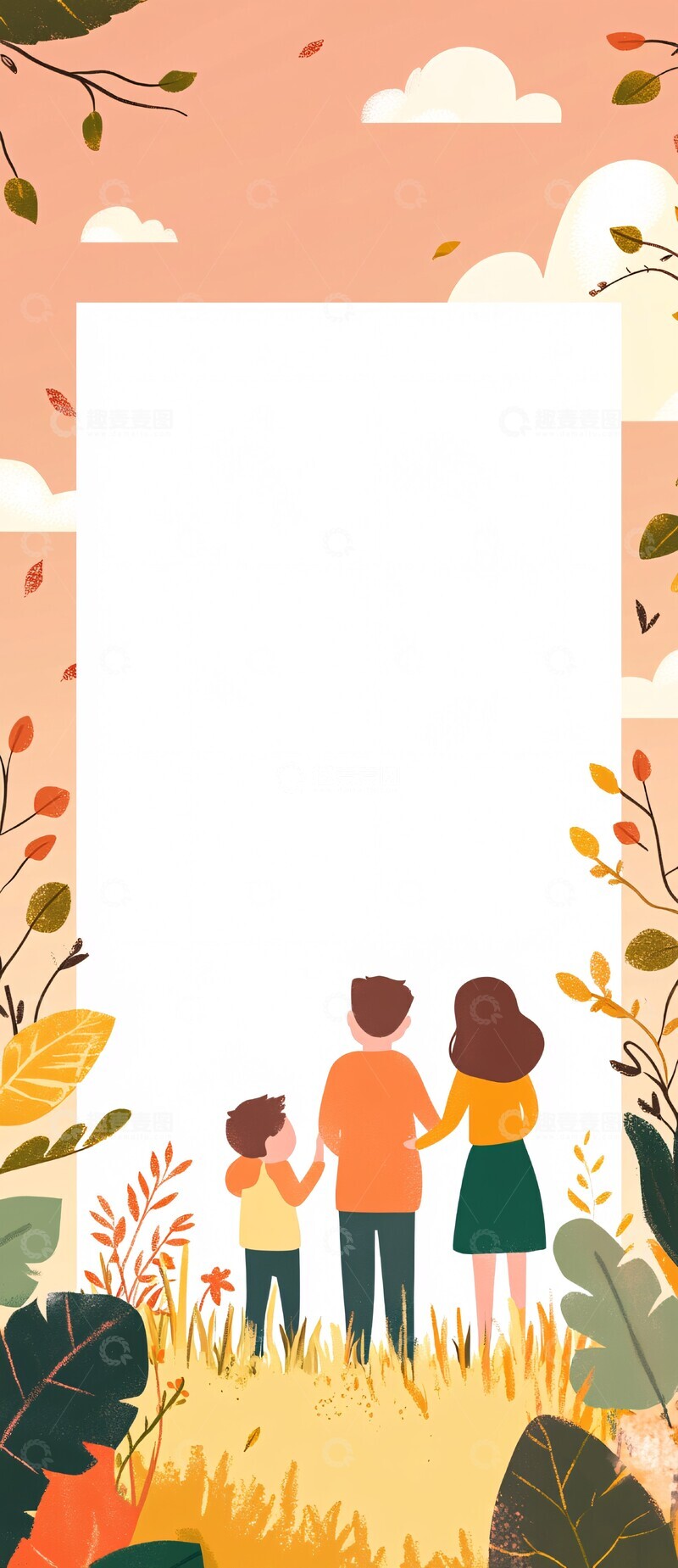 高清大图下载【趣麦麦图】快乐一家人快乐家人背景3