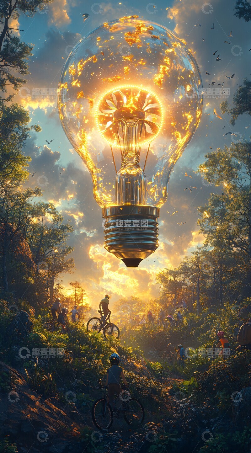 高清大图下载【趣麦麦图】风能与电动车的未来1