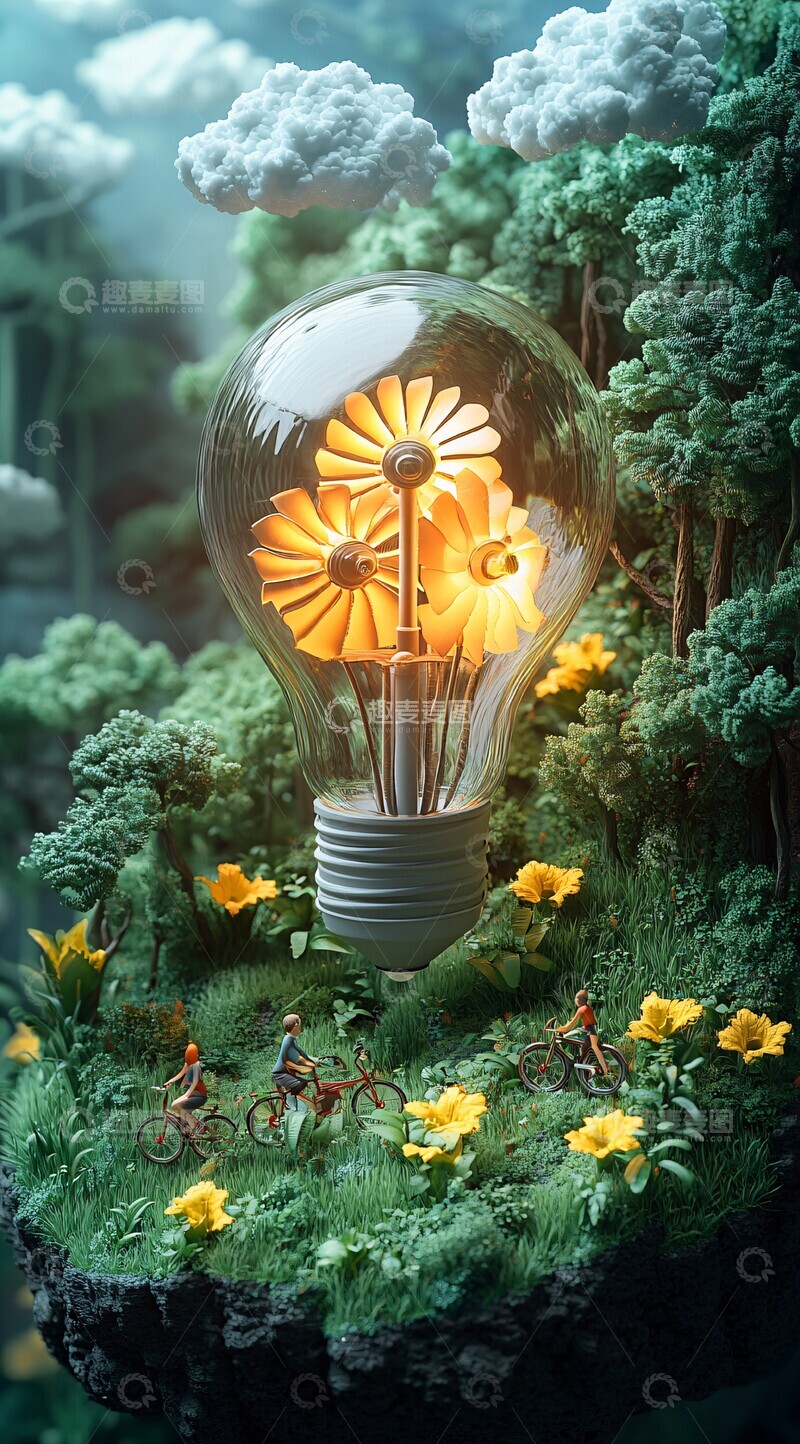 高清大图下载【趣麦麦图】风能与电动车的未来3