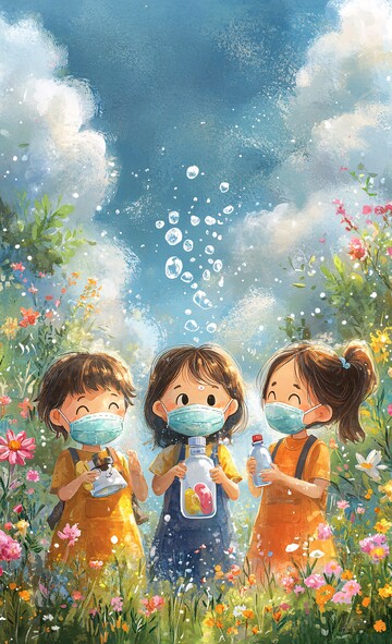 洗手戴口罩的人3