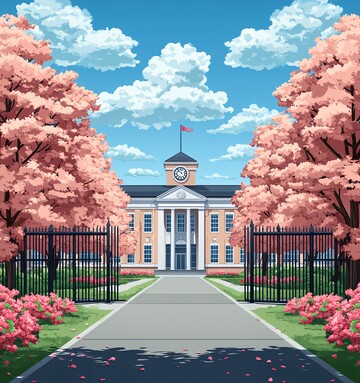 学校大门与主楼2