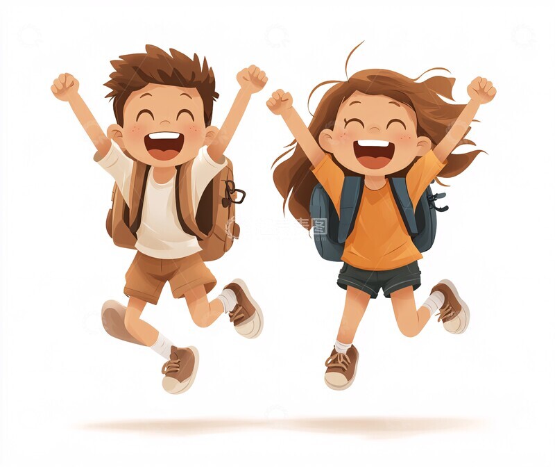 高清大图下载【趣麦麦图】跳跃的男孩女孩2