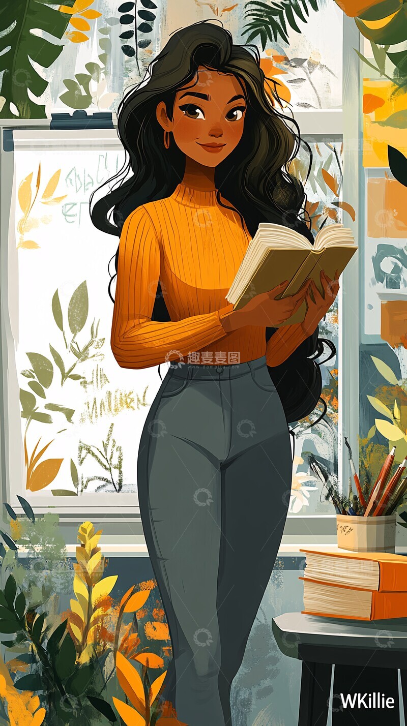 高清大图下载【趣麦麦图】老师展示书籍1