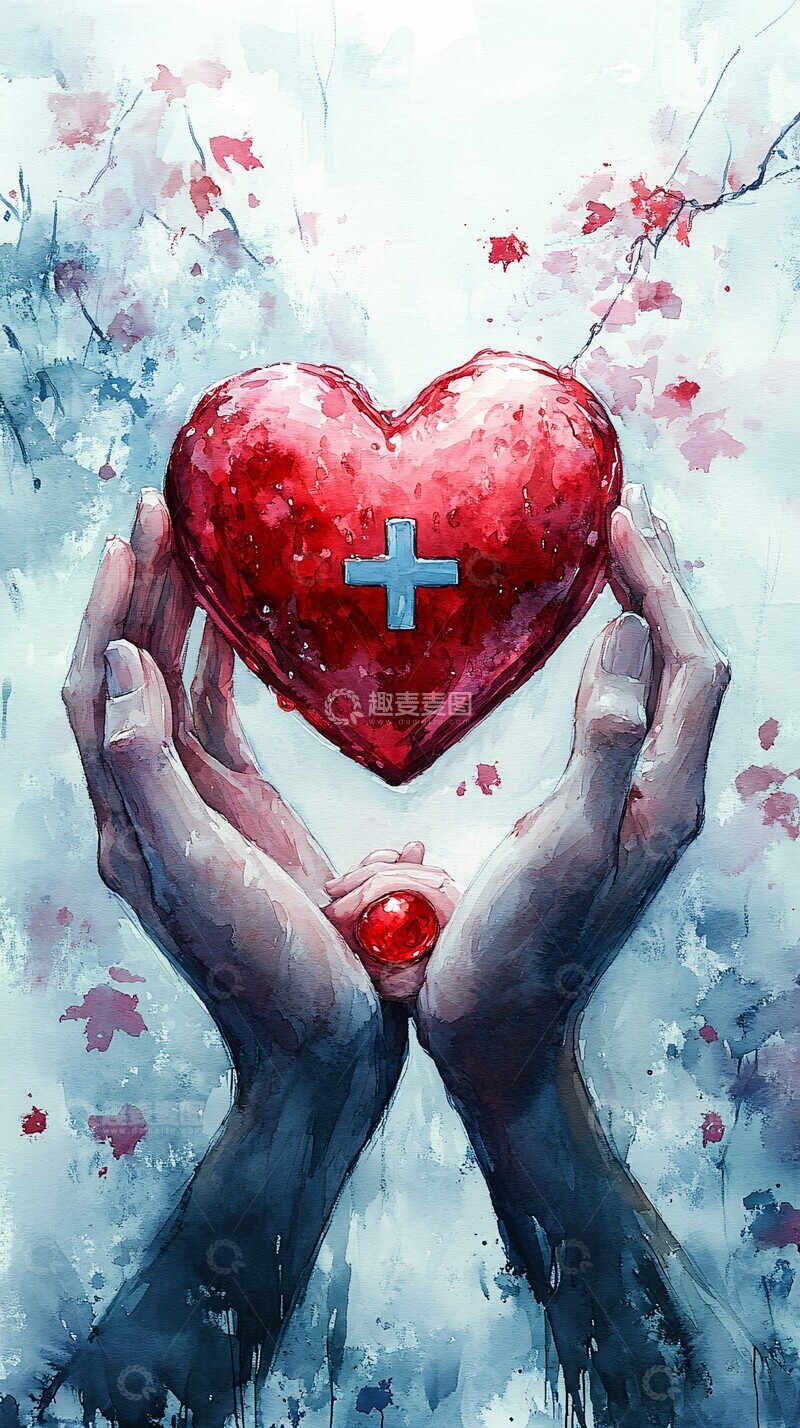 高清大图下载【趣麦麦图】心形手提袋传递