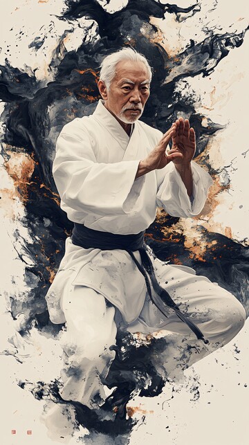 老人练太极老人白色太极2