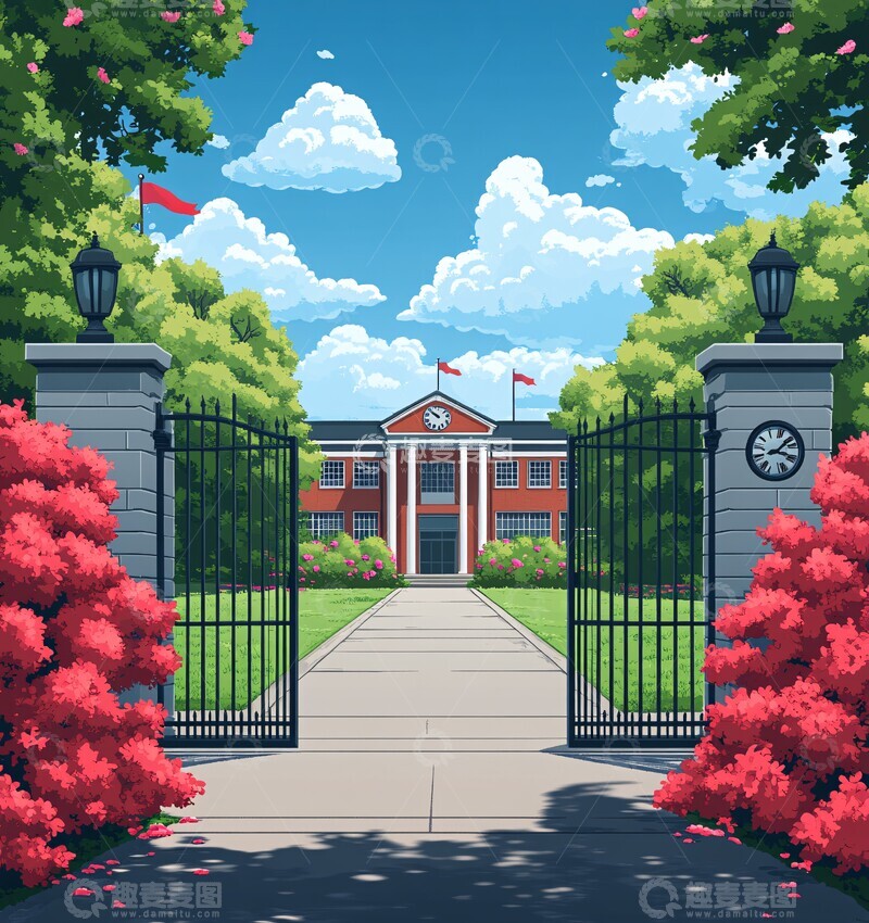 学校大门与主楼3