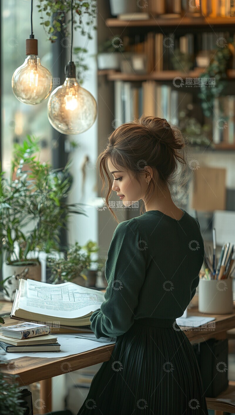 高清大图下载【趣麦麦图】教师桌前教学2