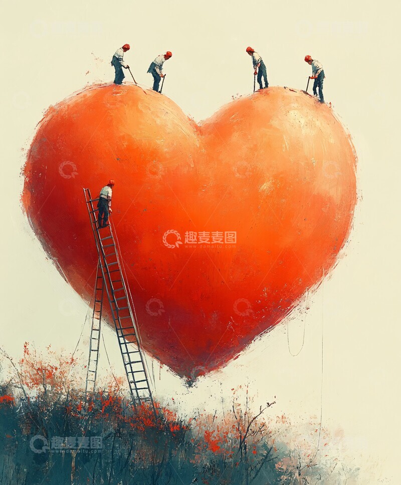 三人修补桃心桃1