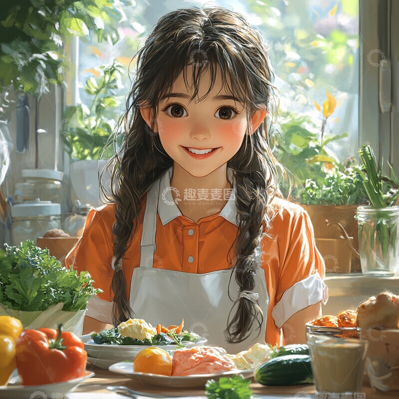 高清大图下载【趣麦麦图】小学生用餐特写1