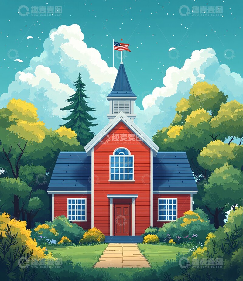 学校建筑背景图2
