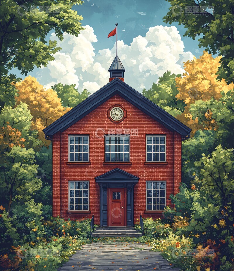 学校建筑背景图1