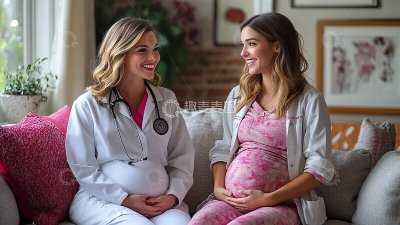 高清大图下载【趣麦麦图】孕妇与医生孕妇医生医疗2