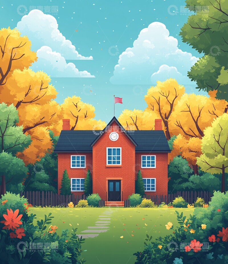 学校建筑背景图3
