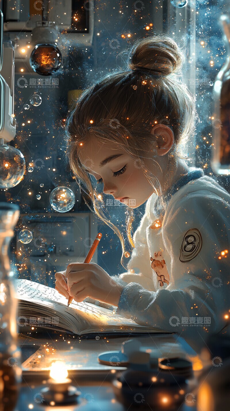 男孩写作业男孩作业书桌1