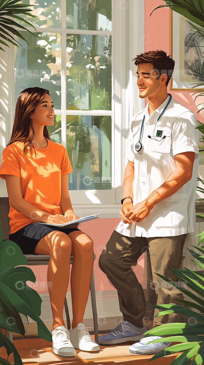 高清大图下载【趣麦麦图】年轻人做心率测试