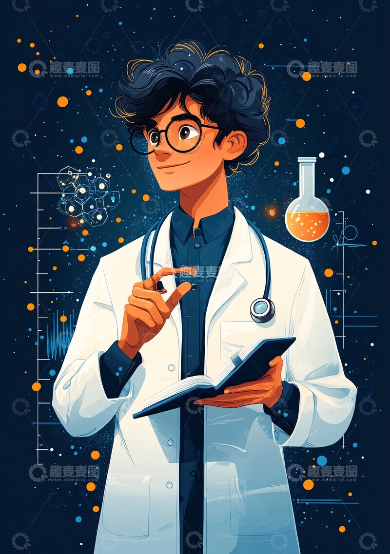高清大图下载【趣麦麦图】医学笔记场景1