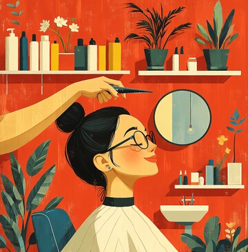 女子理发店剪发1