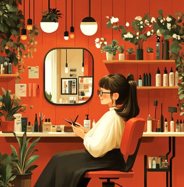 女子理发店剪发2