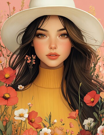 春日女士与花束3