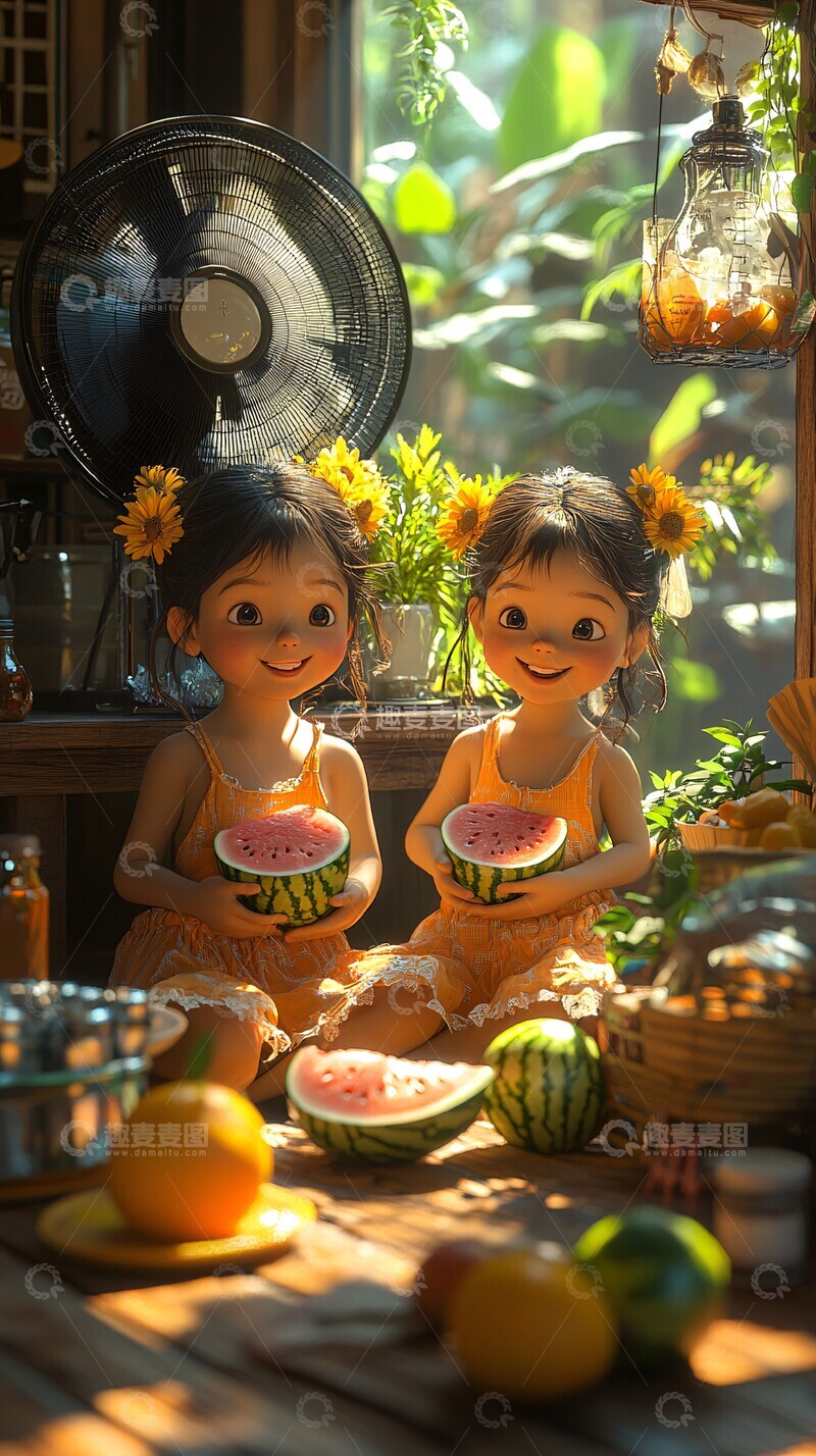 高清大图下载【趣麦麦图】西瓜与水果的夏日2