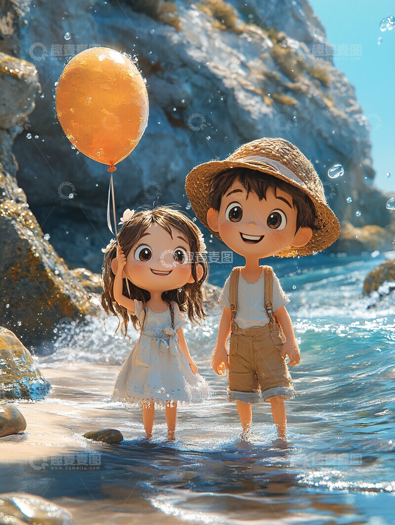 高清大图下载【趣麦麦图】男孩牵女孩手游戏3