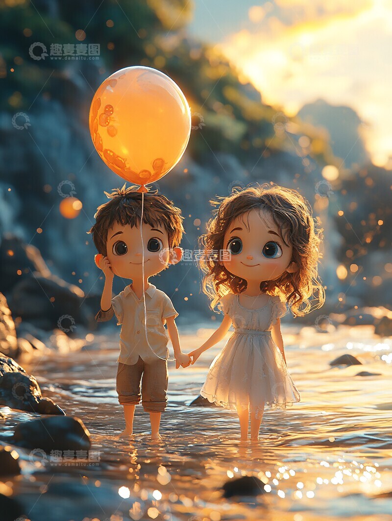 高清大图下载【趣麦麦图】-男孩牵女孩手游戏1