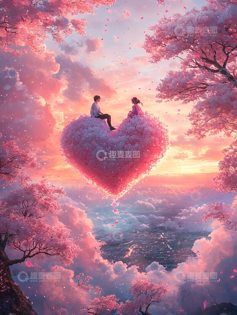 高清大图下载【趣麦麦图】甜甜的爱情天空3