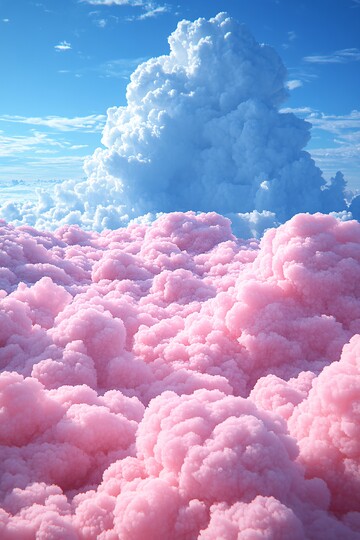 粉云抱枕飘天空2
