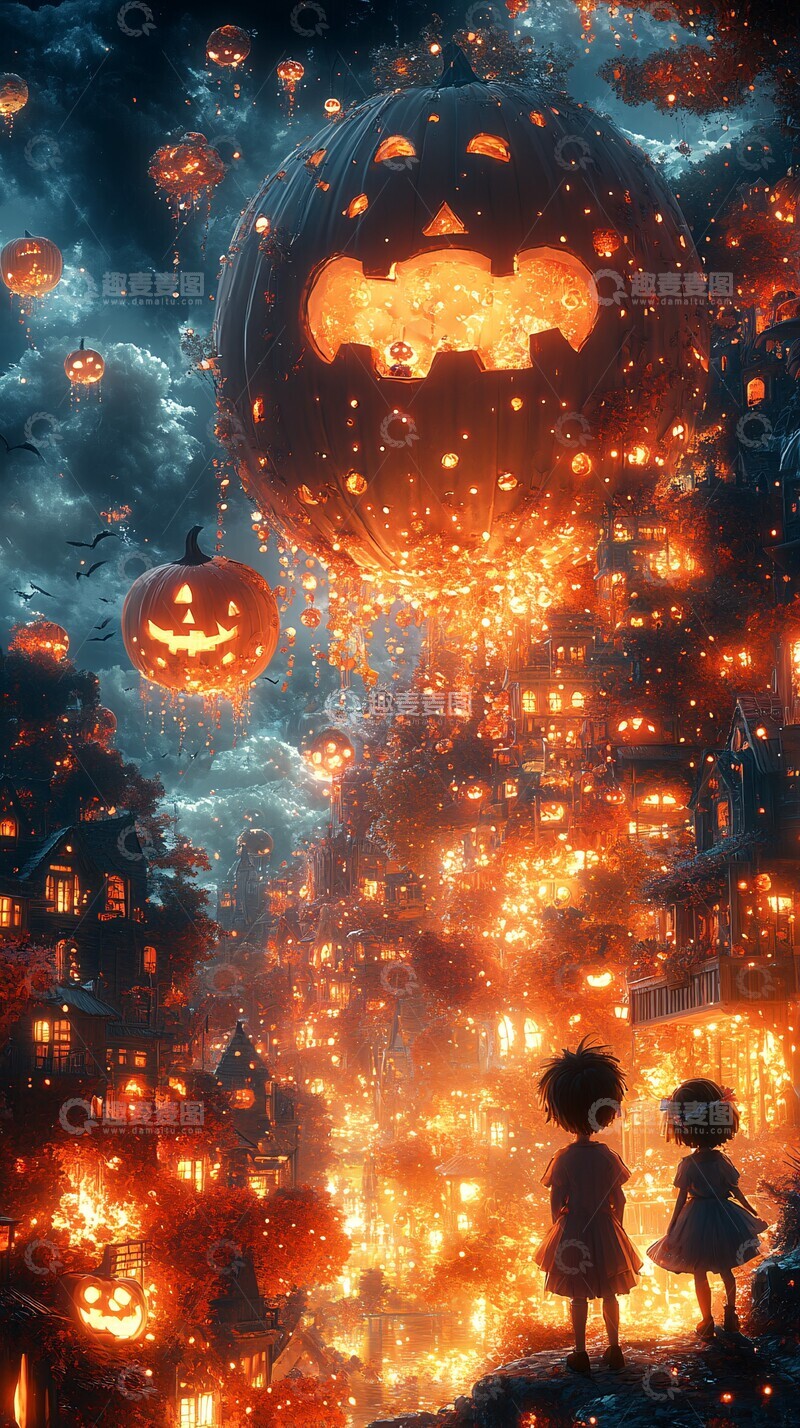 高清大图下载【趣麦麦图】魔法糖果雨南瓜怪3