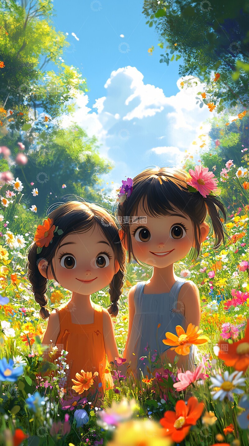 高清大图下载【趣麦麦图】女孩舞台草地3