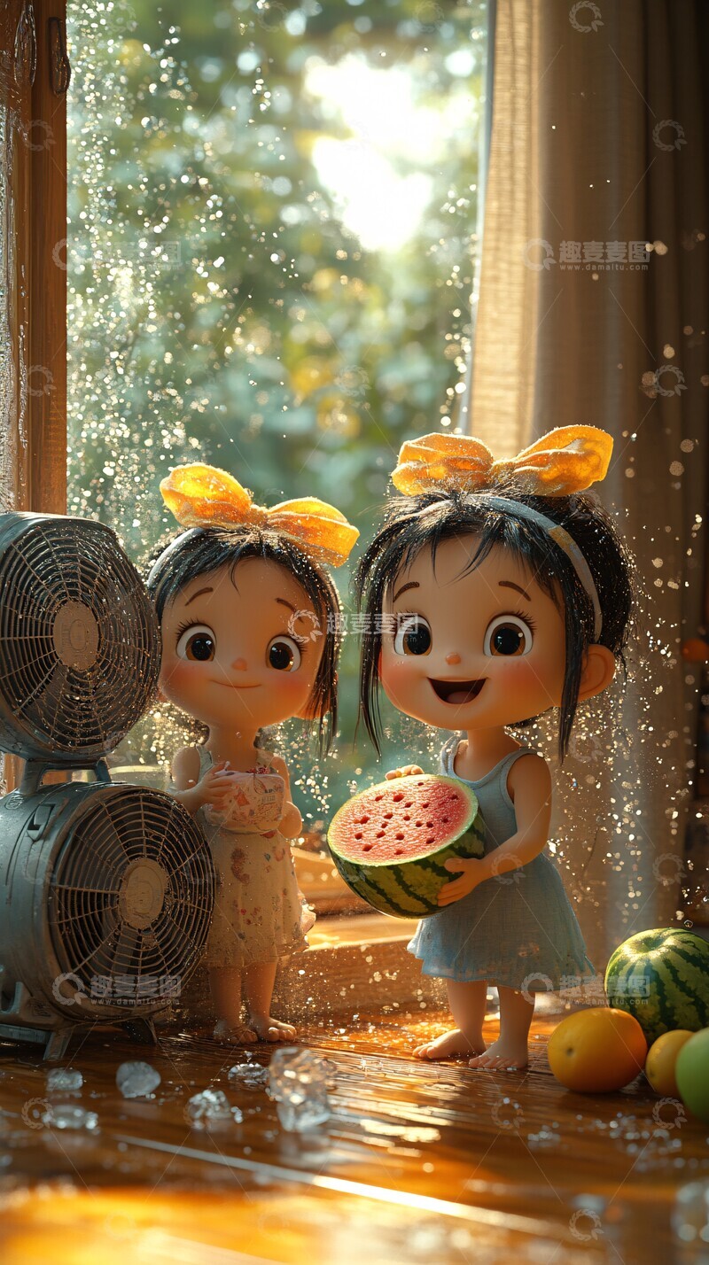 高清大图下载【趣麦麦图】西瓜与水果的夏日3