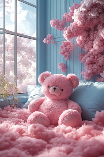 粉云抱枕飘天空3