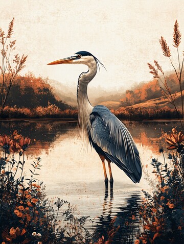 蓝鹭静水毯蓝鹭静水羽毛