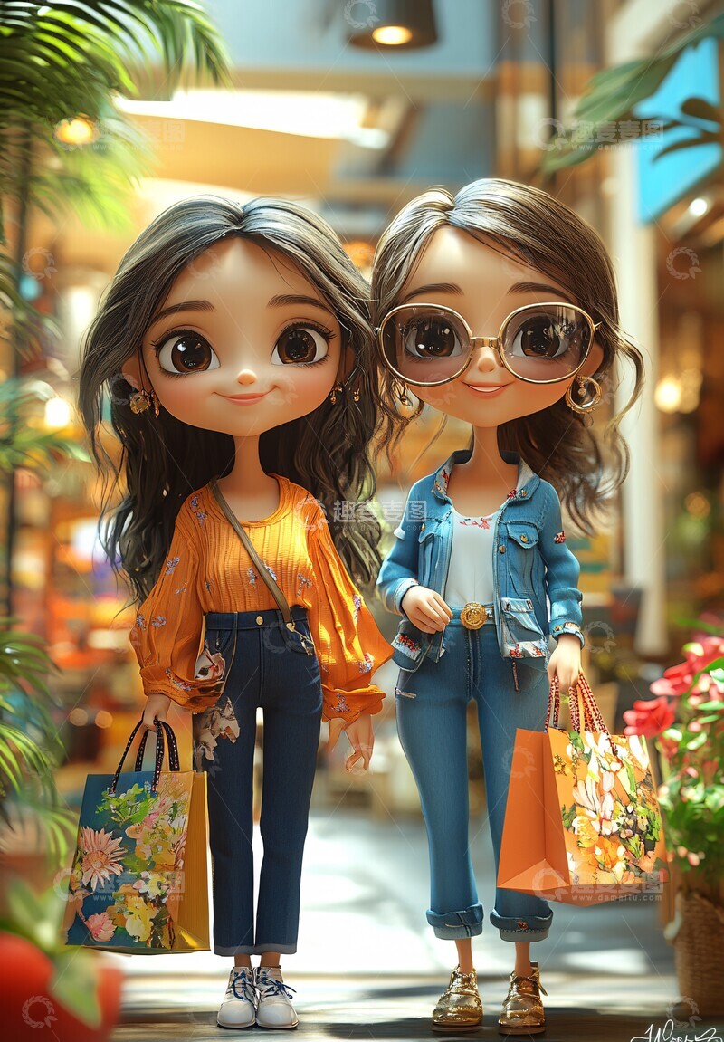 高清大图下载【趣麦麦图】钱包手表姐妹情深2