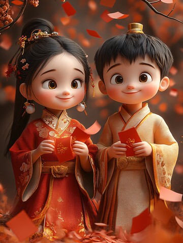 儿童放鞭炮儿童鞭炮红包2