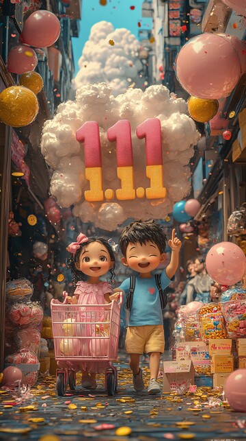 儿童购物节庆场景3