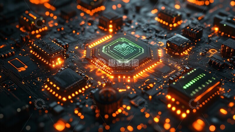 高清大图下载【趣麦麦图】数字流程自动化背景3