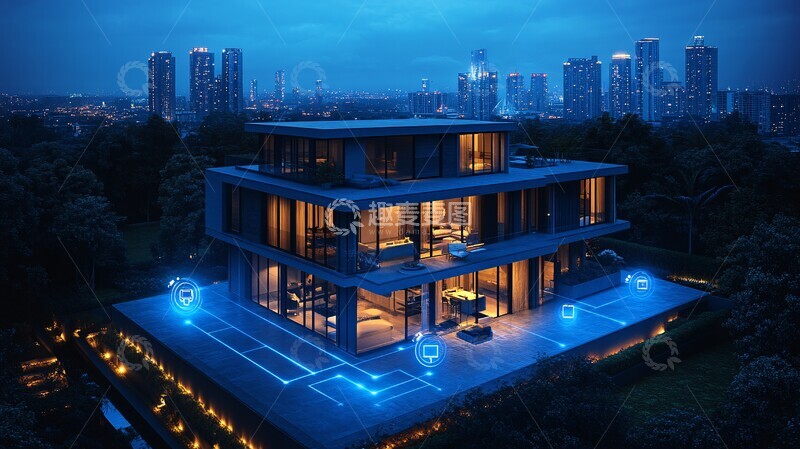 高清大图下载【趣麦麦图】智能家居安全系统2