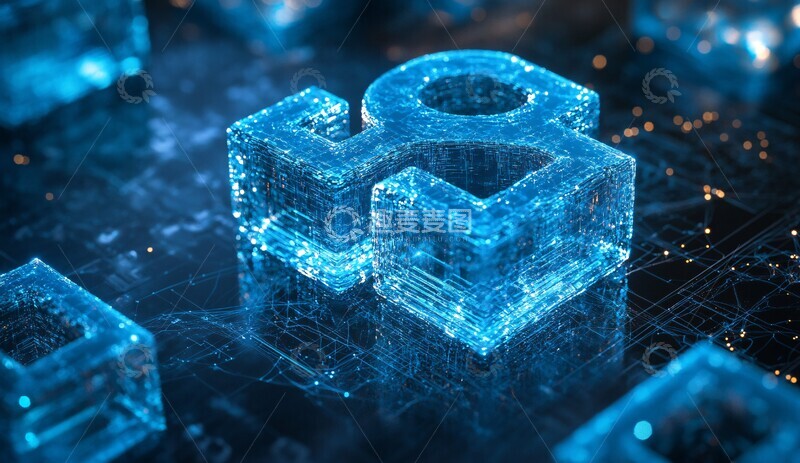 高清大图下载【趣麦麦图】立方体网络连接3