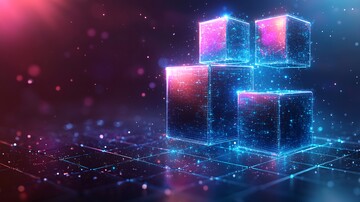 蓝色立方体结构3