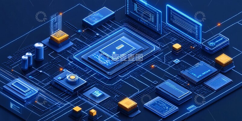 高清大图下载【趣麦麦图】区块链网络连接2
