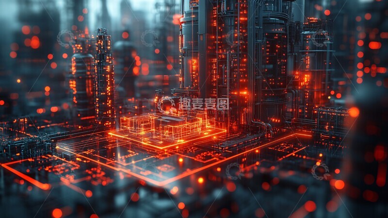 高清大图下载【趣麦麦图】数字工厂全息图3