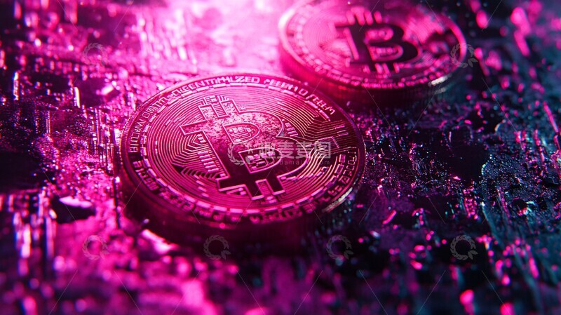 高清大图下载【趣麦麦图】比特币背景图3