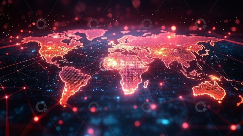 高清大图下载【趣麦麦图】数字世界连接图2