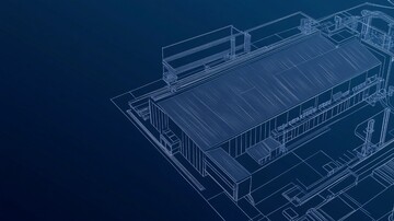 工厂建筑线稿图2