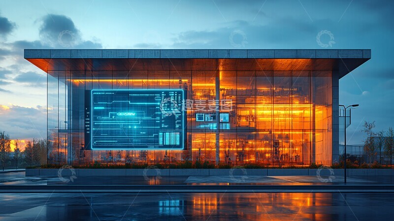 高清大图下载【趣麦麦图】透明面板工业建筑3