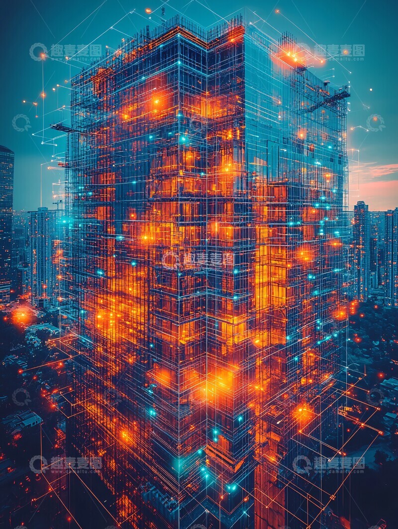 高清大图下载【趣麦麦图】数字蓝图变建筑