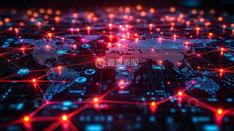 高清大图下载【趣麦麦图】数字世界连接图1