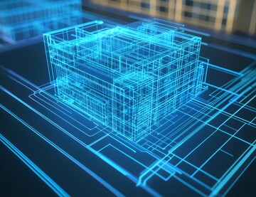 办公楼扫描网格图1