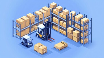 智能仓库机器人叉车扫描2